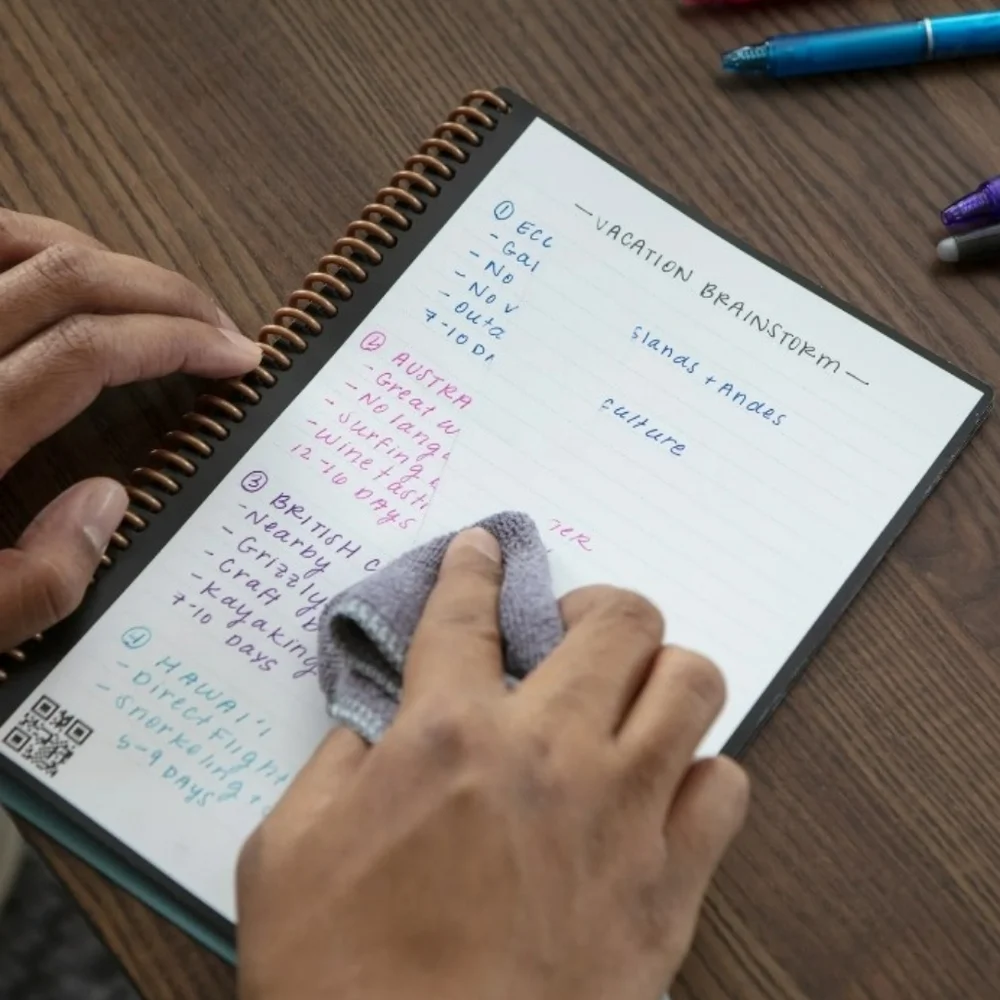 Rocketbook Note Smart Reusable Spiral Notebook, Dot-Grid and Lined, 5